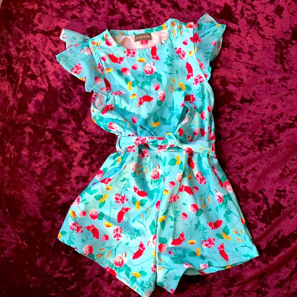 NWOT Vince Camuto Kids Flutter Sleeve Romper - Size 6X